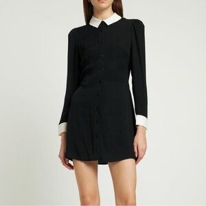 Reformation Black and White Mini Dress